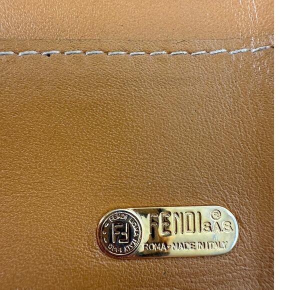 Vintage Fendi Pequin Stripe Canvas & Leather Wallet - Picture 12 of 16